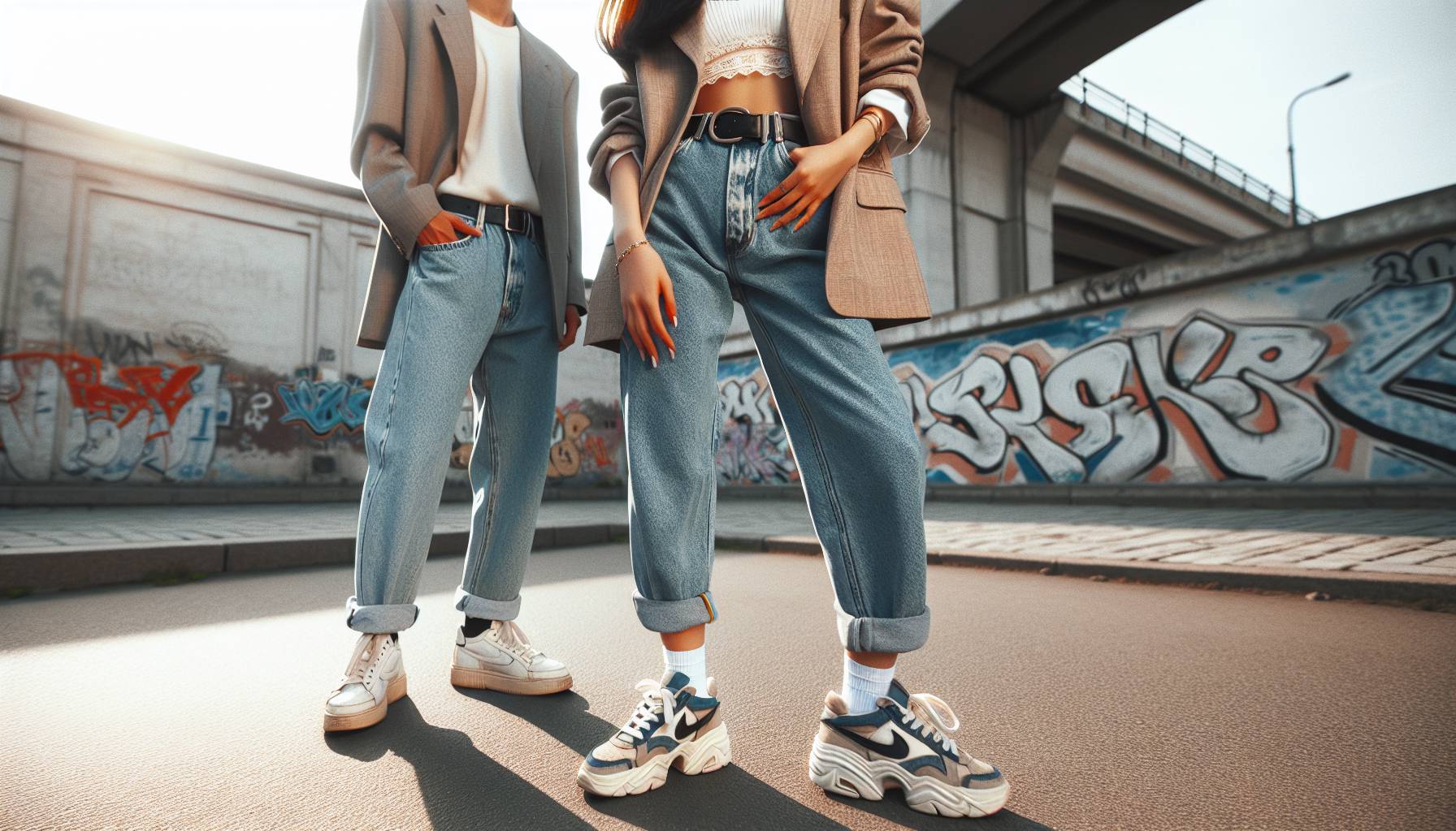 90s Sneaker Trend Revives Jeans and Blazer Style